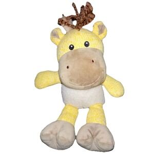 Spark Create Imagine Giraffe Plush Animal Lovey Baby Soft Knit Rattle Toy